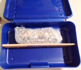 STEP 3: Wrap the Locomotive in bubble wrap and tape it to the shim.