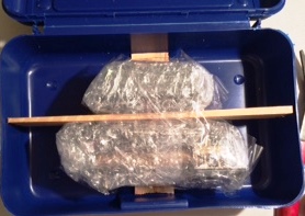 STEP 5: Tape the Tender to the other side of the shim, tape the second shim to the loco/tender package.